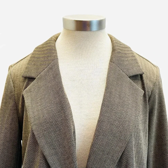 NWT CROFT & BARROW Women Long Sleeve One Button Brown Blazer Jacket Size PXL - Picture 2 of 14